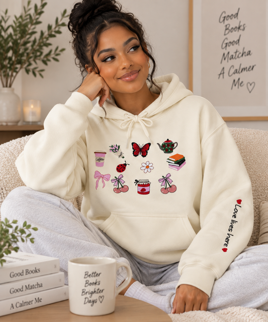 Summer Style Doodles Embroidered Hoodie