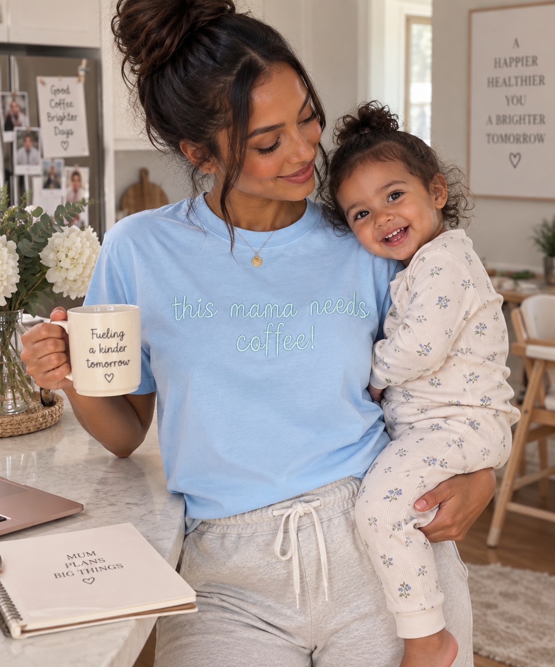 OVERSTIMULATED Embroidered T - statement t-shirts for mums