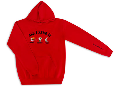 All I need is Books, matcha, rest (You deserve that, truly❤️) Hoodie