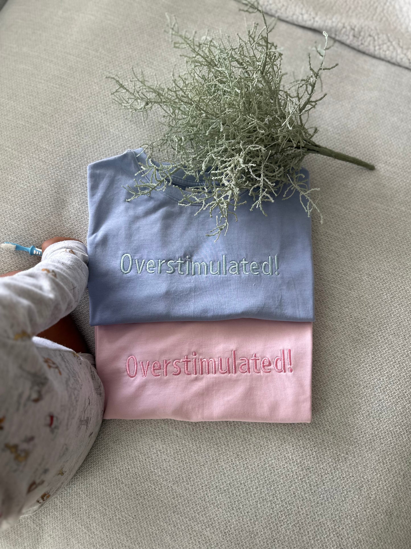 OVERSTIMULATED Embroidered Tee
