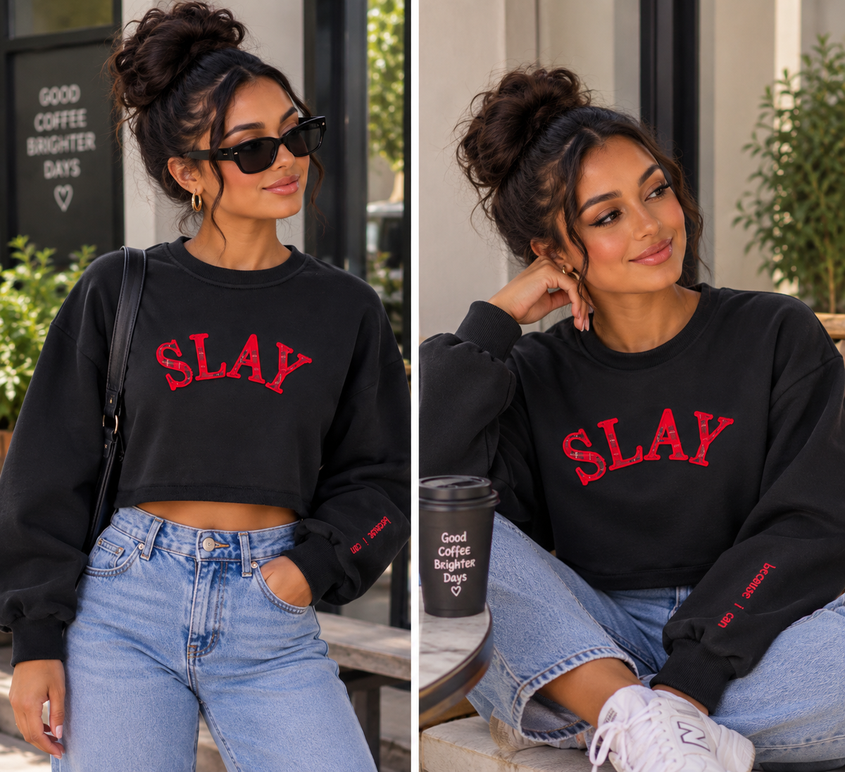 Appliqué crop top